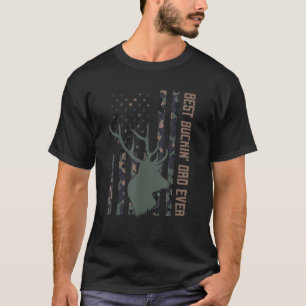 Mannen Beste Buckin Dad Ooit Amerikaanse Vlag Camo T-shirt