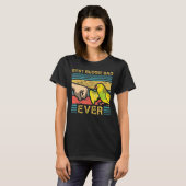 Mannen beste budgie vader ooit vaderschap parkiet t-shirt (Voorkant volledig)