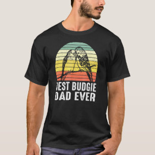Mannen beste budgie vader vogel budgerigar parkiet t-shirt