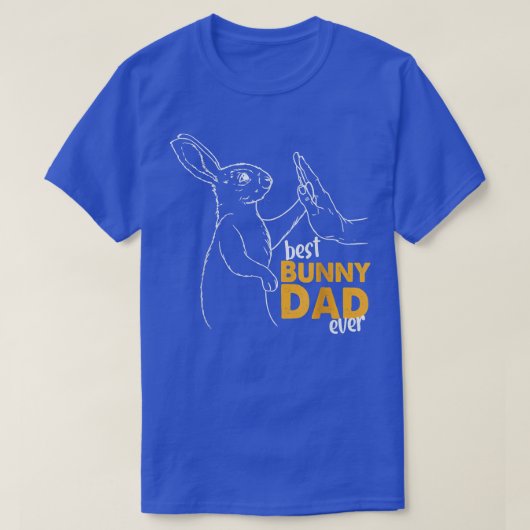 Mannen beste Bunny Papa ooit konijnenvader Bunny V T-shirt (Design voorkant)