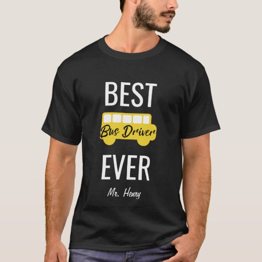 Mannen beste bus-chauffeur ooit op persoonlijke ti t-shirt (Voorkant)
