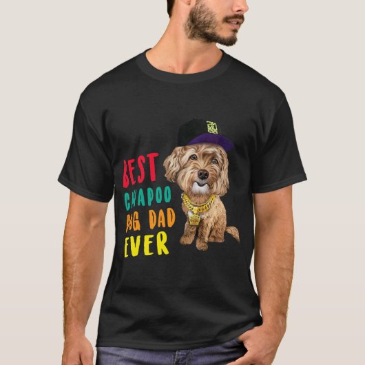 Mannen beste Cavapoo Dog pap op vaderdag T-shirt (Voorkant)