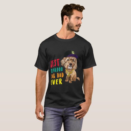 Mannen beste Cavapoo Dog pap op vaderdag T-shirt (Voorkant volledig)