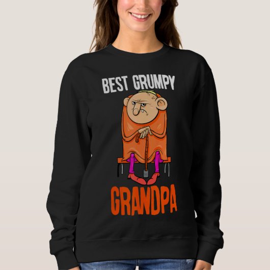 Mannen beste chagrijnige opa opa Vaderdag Trui (Voorkant)