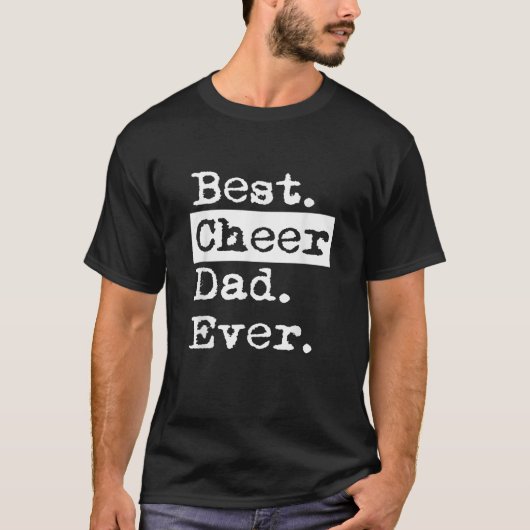 Mannen Beste Cheer Dad Ooit T Shirt (Voorkant)