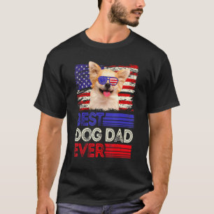 Mannen beste Chihuahua papa ooit Amerikaanse vlagp T-shirt