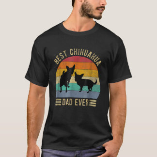 Mannen beste chihuahua vader ooit retro  hondenlie t-shirt