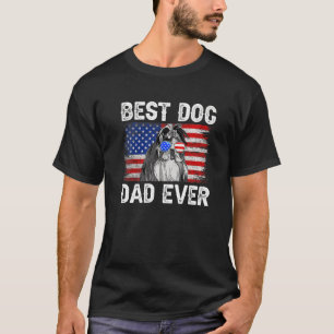Mannen beste chique tzu pap ooit amerikaanse vlag t-shirt