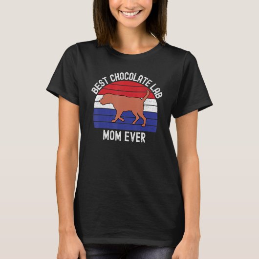 Mannen beste chocolade lab mam ooit labrador ophal t-shirt (Voorkant)