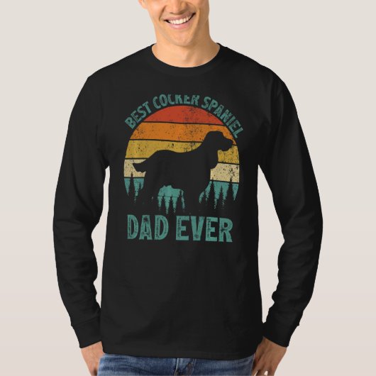 Mannen  beste Cocker Spaniel Pap Ooster Vader' T-shirt (Voorkant)