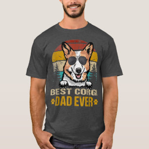 Mannen Beste Corgi Pap Oog  Hondenliefhebber T-Shi T-shirt