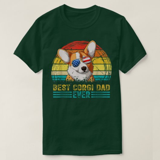 Mannen Beste Corgi Pap Ooit Mannen Dag T-shirt (Design voorkant)