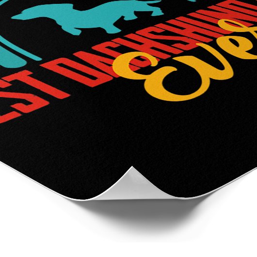 Mannen beste dachshund pa Ever Rainbow Dachshund Poster (Hoek)