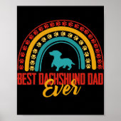 Mannen beste dachshund pa Ever Rainbow Dachshund Poster (Voorkant)