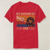 Mannen  beste dachshund pap ooit bobbel hond t-shirt (Design voorkant)
