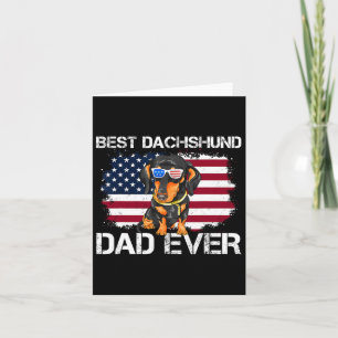 Mannen Beste Dachshund Papa Ooit Patriotische Wien Kaart