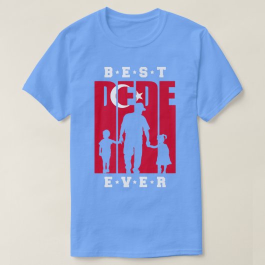 Mannen beste dede ooit Turkse opa 2 opa T-shirt (Design voorkant)
