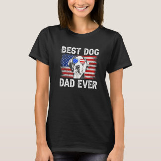 Mannen beste Deense papa ooit Amerikaanse vlag 4th T-shirt