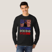 Mannen beste doberman vader ooit Amerikaanse vlag  T-shirt (Voorkant volledig)
