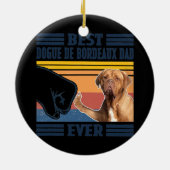 Mannen beste dogue de Bordeaux papa ooit grappige  Keramisch Ornament (Achterkant)