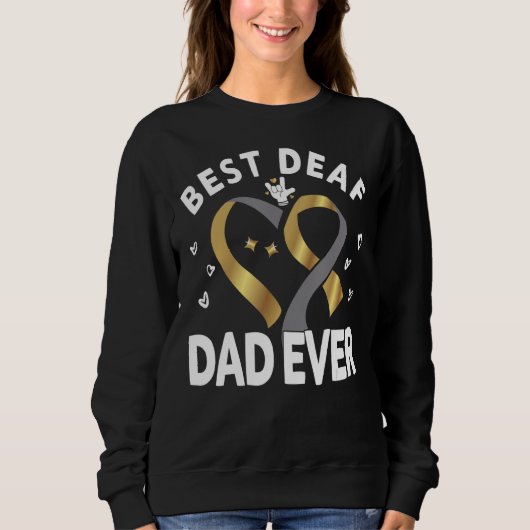 Mannen beste dove vader ooit gebarentaal ASL doof Trui (Voorkant)