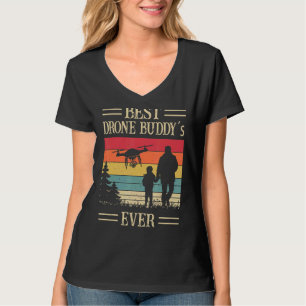 Mannen beste drone buddy's ooit drone piloot vader t-shirt