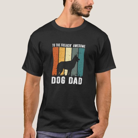 Mannen beste Duitse herder vader ooit kleding hond T-shirt (Voorkant)