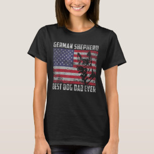 Mannen beste Duitse herderhond vader ooit Amerikaa T-shirt