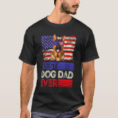 Mannen beste Duitse herdervader ooit Amerikaanse v T-shirt (Voorkant)