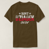 Mannen beste Dziadek ooit Poolse grootvader T-shirt (Design voorkant)