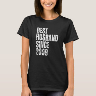 Mannen Beste echtgenoot sinds 2009 Vintage huwelij T-shirt