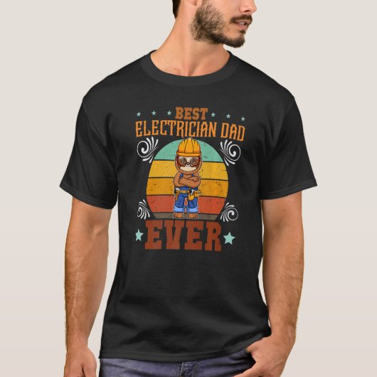 Mannen beste elektricien vader ooit electronics En T-shirt (Voorkant)