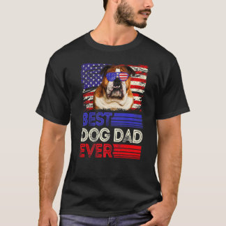 Mannen beste Engelse Bulldog Pap Oost-Amerikaanse  T-shirt