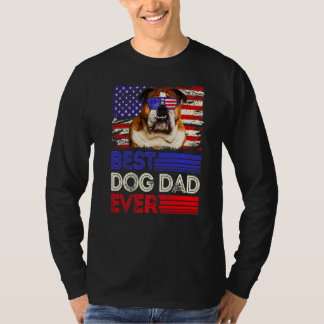 Mannen beste Engelse Bulldog Pap Oost-Amerikaanse  T-shirt