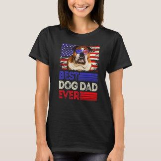 Mannen beste Engelse Bulldog Pap Oost-Amerikaanse  T-shirt