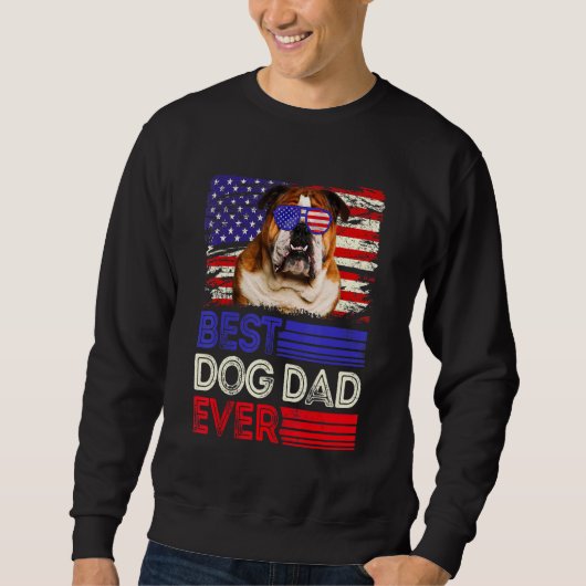 Mannen beste Engelse Bulldog Pap Oost-Amerikaanse Trui (Voorkant)