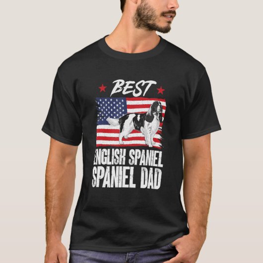 Mannen beste Engelse Springer Spaniel Dad American T-shirt (Voorkant)