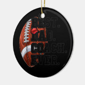 Mannen beste football coach ooit Vaderdag Keramisch Ornament (Links)