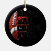 Mannen beste football coach ooit Vaderdag Keramisch Ornament (Achterkant)