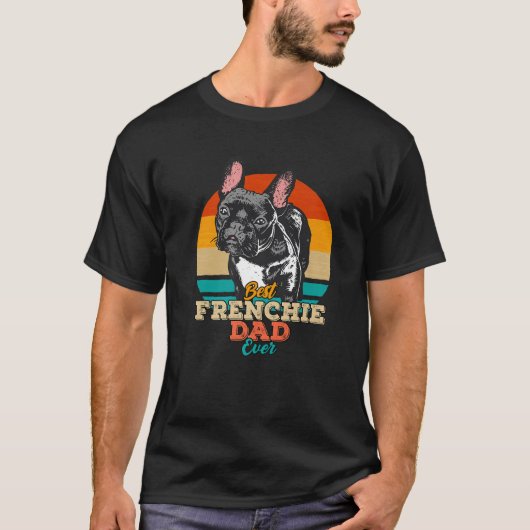 Mannen beste franchie pap ooit Bulldog T-shirt (Voorkant)