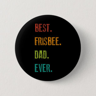 Mannen Beste Frisbee Papa Ooit Vintage Ultimate Di Ronde Button 5,7 Cm