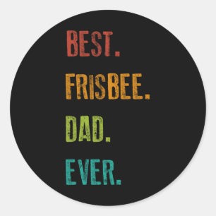 Mannen Beste Frisbee Papa Ooit Vintage Ultimate Di Ronde Sticker