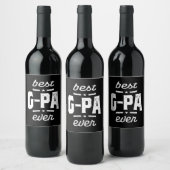 Mannen beste G-Pa-server-cadeau Wijn Etiket (Flessen)