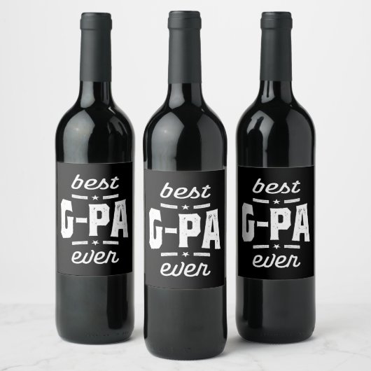 Mannen beste G-Pa-server-cadeau Wijn Etiket (Flessen)