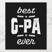 Mannen beste G-Pa-server-cadeau Wijn Etiket (Enkel label)