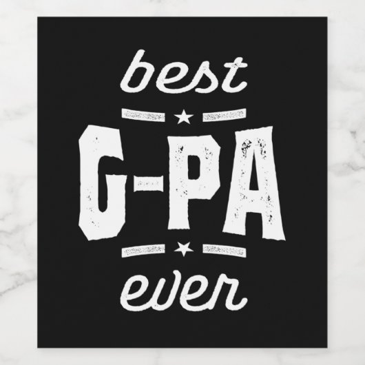 Mannen beste G-Pa-server-cadeau Wijn Etiket (Enkel label)