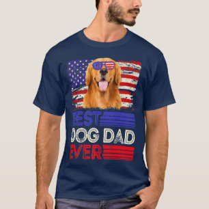 Mannen beste Gouden Herriever vader ooit Amerikaan T-shirt
