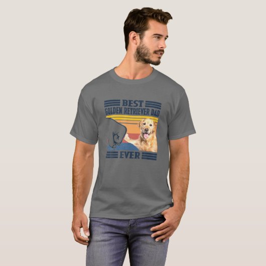 Mannen beste Gouden Herriever vader ooit  vader T-shirt (Voorkant volledig)