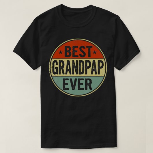 Mannen beste grootpap ooit retro stijl cool bday c t-shirt (Design voorkant)