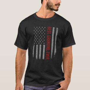 Mannen beste grootvader ooit Amerikaanse vlag voor T-shirt